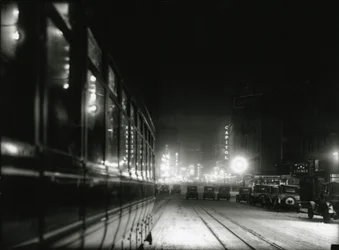 Éjszakai nézet a Times Square közelében, 1919-20 körül