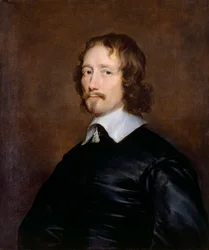 John Hampden angol politikus és képviselő portréja, 17. század közepe