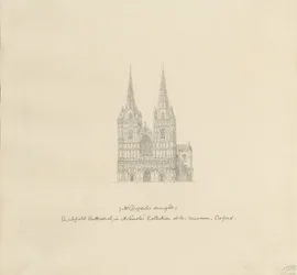 Lichfield katedrális – Nyugati front: tollrajz, nd [?17. század vége] (rajz)