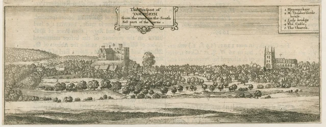 Tamworth – Panoráma: metszet, és [XVII. század]