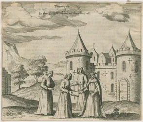Tamworth Castle - Ablaküveg: metszet, és [?XVII. század] (nyomat)