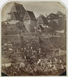 Antsahatsiroa kilátása, Madagaszkár, 1862-65.