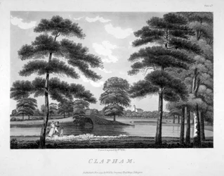 Clapham kilátása, London, 1792