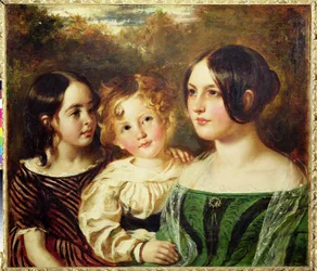 Az erdei gyerekek - Emily, Frederick és Mary, 1845 körül (olaj, vászon)