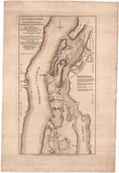 A New York-sziget északi részének topográfiai térképe, Sauthier
