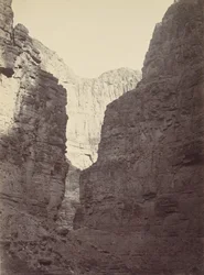 Mészkőfalak, Kanab Wash, Colorado River, 1872.