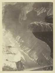 Délre nézve a Grand Cañonba, Colorado folyó, Sheavwitz átkelő, 1872.