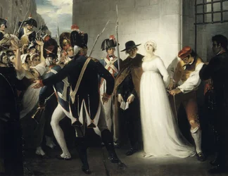 Marie Antoinette-et kivégzésére viszik 1793. október 16-án, 1794