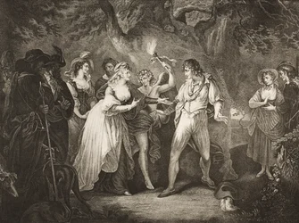 Az erdő, V. felvonás, IV. jelenet, az „As You Like It”-ből, a Boydell Shakespeare Galériából, 19. század végén