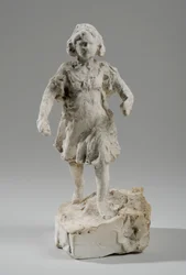Maquette egy futó lány figurához (gipsz) (lásd még: 440336)