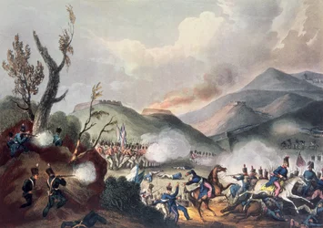 Busacói csata, 1810. szeptember 27., vésette Thomas Sutherland (sz. e. 1785)
