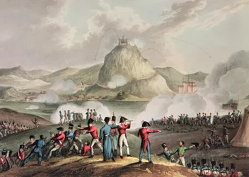 San Sebastian ostroma, 1813. július, vésette Thomas Sutherland (sz. 1785)