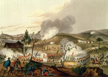 Waterloo-i csata, 1815. június 18. (akvatinta)