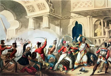A szeringapatami vihar, 1799. május 4., vésette Thomas Sutherland (sz. 1785), 1815