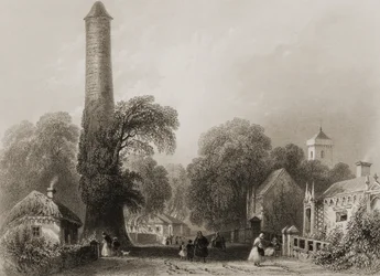 Clondalkin, Dublin megye, Írország, George Virtue „Scenery and Antiquities of Ireland” című művéből, 1860-as évek