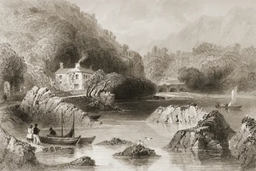 Gleengarriff Inn, Gleengarriff, Cork megye, George Virtue „Scenery and Antiquities of Ireland” című művéből, 1860-as évek