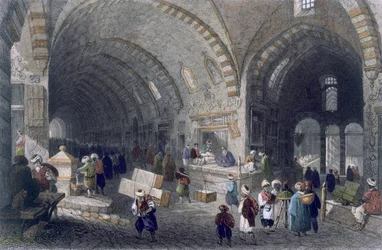 Great Avenue a Tchartchiban, 1850 körül (színes akvatinta)