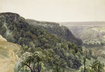 Rievaulx apátság Nyugatról (akvarell és ceruza papíron)