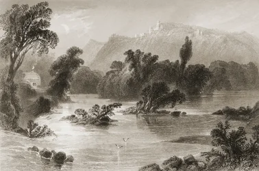 The Meeting of the Water, Vale of Avoca, Wicklow megye, George Virtue „Scenery and Antiquities of Ireland” című művéből, 1860-as évek