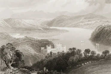 A Blackwater völgye Youghal (Cork megye) és Lismore (Waterford megye) között, Írország, George Virtue „Scenery and Antiquities of Ireland” című művéből, 1860-as évek