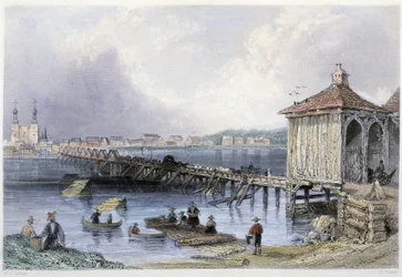 Kilátás a Richelieu folyón átívelő hídra St John