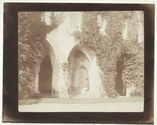 Calvert Jones a Lacock-apátság sekrestyéjében ülve, 1845