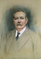 Sir Arthur Conan Doyle portréja (pasztell, papír)