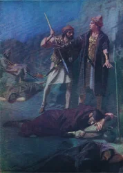 David megkímélve Sault, a Thomas Nelson által kiadott Biblia Képeskönyvből, 1950 körül