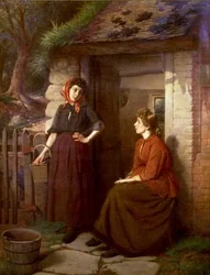 Village Gossip (olaj, vászon)