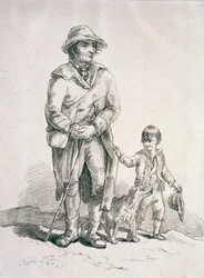 Egy rusztikus kutyával és egy fiúval, Tartományi karakterek, 1813