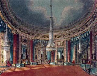 Carlton House, a Circular Room, a Pynes Royal Residencestől, 1818-ban jelent meg