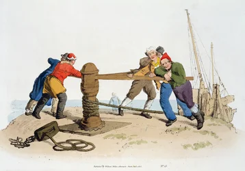 Halászok a kaptártól, a William Miller által kiadott "Nagy-Britannia viselete" című könyvből, 1805.