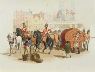 A lottókerék, a művész metszetével, 1805 (akvatinta)