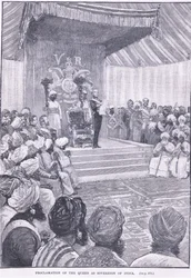 A királynő kikiáltása India szuverénjévé 1858-ban