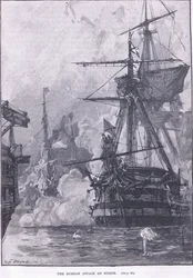 Az orosz támadás Szinope ellen 1853 AD