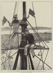 A háború a Soudanban, jelezve az ellenség pozícióját Trinkitatnál Sir W Hewett admirálisnak