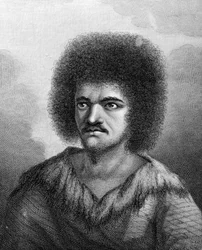 Otto, Otaheite királya, illusztráció James Cook kapitány „Utazás a déli sark felé és a világ körül” című művéből, John Hall metszet, 1777