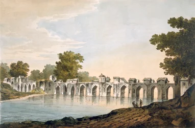 Pl. 34 A View of the Bridge at Ilionpoor over the River Goomty from 