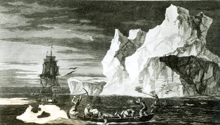 A Jégszigetek 1773. január 9-én, metszett B. T. Pouney, 1777. február 31.