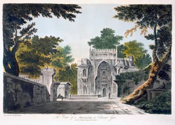 Kilátás a Chunar Gur-i mecsetre, 1786 (akvatinta)