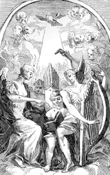 Kent szatírája az oltáron a St Clement Danes templomban, Westminster, 1725