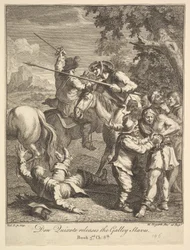 A Don Quijote kiadja a Galley Slaves Six Illustrations című művét Don Quijote számára, 1756-ban vagy azután.