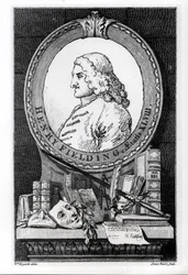 Henry Fielding (1707-54) negyvennyolc évesen, James Basire metszete