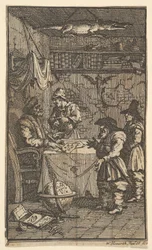 Hudibras látogató Sidrophel Tizenhét Kis illusztrációk Samuel Butlers számára Hudibras..., 1721-26.