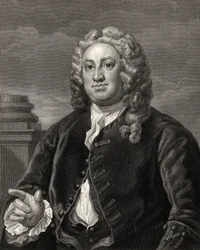 Martin Folkes, R. Hart metszete a "The Works of Hogarth"-ból, 1833-ban