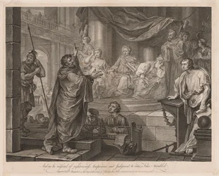 Pál Félix nagytányér előtt, 1752.