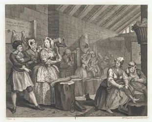 A Bridewellben lakott szajha, tervezett 1732, nyomtatott 1744 (Rézkarc és metszet)