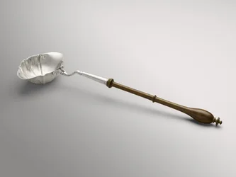 Punch vagy Toddy Ladle, c. 1754-1785 (ezüst és azonosítatlan fa)