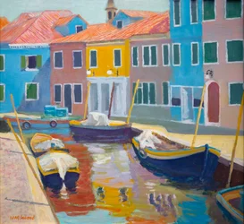 Burano, Velence (olaj a fedélzeten)