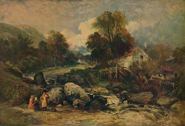 Dol-y-Garrog malom Llanrwst közelében, Caernarvonshire, 1844
